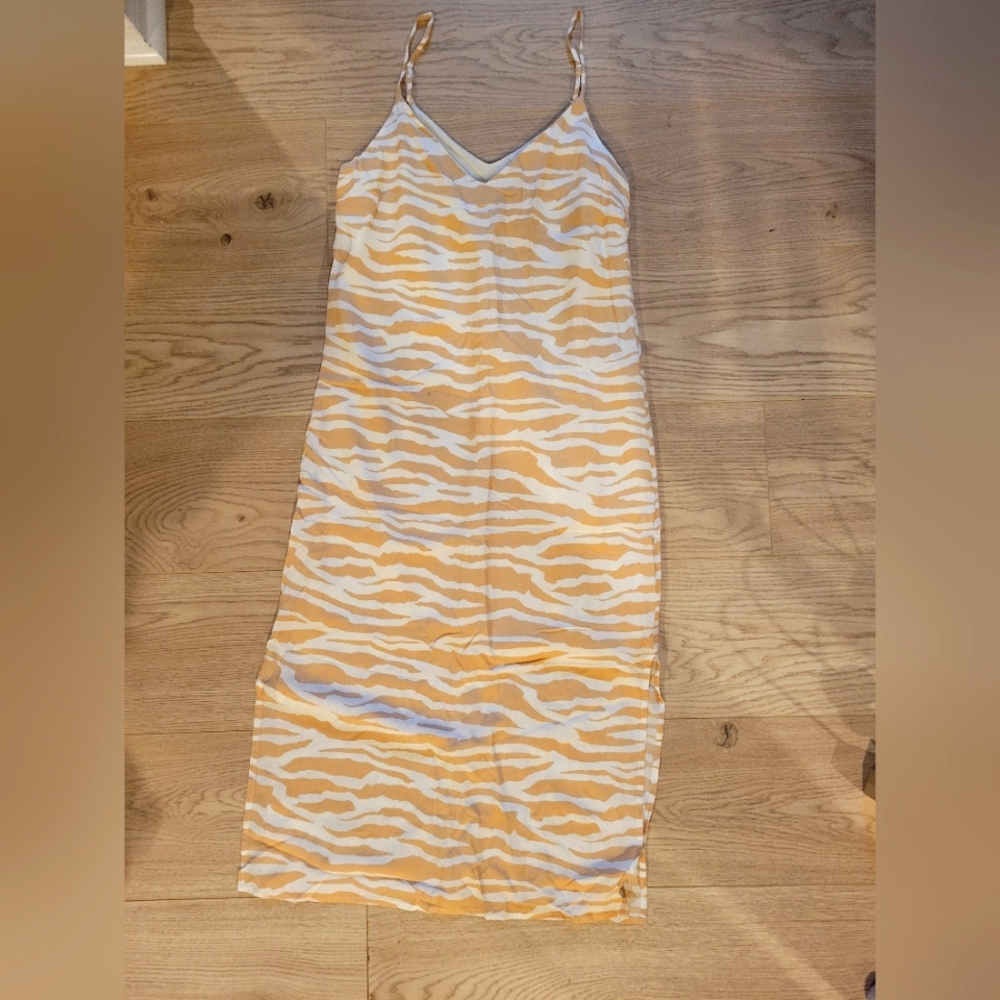 Zebra Print Lined Dress/Bathing Suit Cover - XS